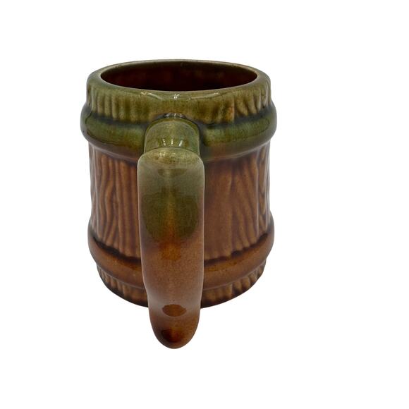 Vintage Woody Coffee Mug Barrel Wood Grain - Picture 2 of 7